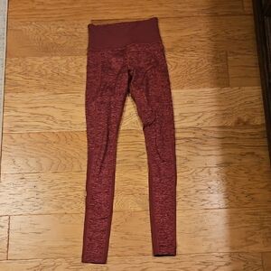 Athleta Exhale Heel Tight Red Heathered XS Leggings
